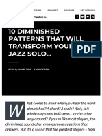 Diminished Patterns For Jazz Improvisation Jazzadvice