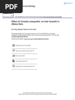 Effect of Citrullus Colocynthis On Hair Growth in Albino Rats