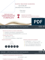 Probabilistic Machine Learning: Exponential Families