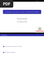 Presentacion2 - La Derivada Como Razón de Cambio - Movimiento Rectilíneo