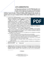 ACTA ADMINISTRATIVA DORMIR 2 Legal DESPIDO