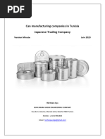 Can Manufacturing Companies in Tunisia