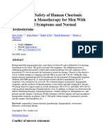 Efficacy and Safety of Human Chorionic Gonadotropin Monotherapy For Men With Hypogonadal Symptoms and Normal Testosterone