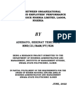 Nexus Between Organizational Politics and Employees' Performance in Multichoice Nigeria Limited