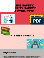 Online Safety, Security Safety and Etiquette PPT Lovely F