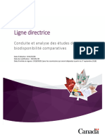 Ligne Directrice - Conduite Et Analyse Des Études de Biodisponibilité Comparatives