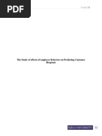 The Study of Effects of Employee Behavior On Predicting Customer Response