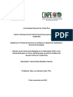 Soluciones Basadas en La Naturaleza (SBN) Aplicadas en Costa Rica