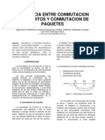 Diferencia Entre Conmutacion de Circuitos y Conmutacion de Paquetes