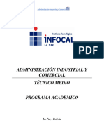 Malla Curricular Administracion Industrial y Comercial