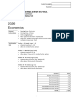 2020 Baulkham Hills Trial Economics Questions