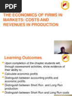 Production Costs and Revenue