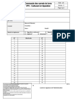 6 - Commande Des Carnets VPE Carburant Et Réparation