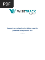 Wisetrack - Definición Servicio Web BHP v1.6