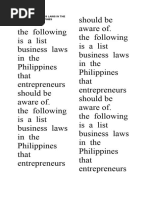 List of Business Laws in The Philippines