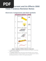 Notes Electric Current and Its Effects GR 7