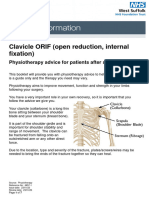 6857 1 Clavicle Open Reduction Internal Fixation ORIF Physiotherapy Advice