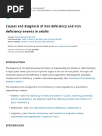 Causes and Diagnosis of Iron Deficiency and Iron Deficiency Anemia in Adults - UpToDate