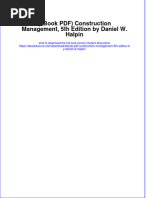 Ebook Ebook PDF Construction Management 5Th Edition by Daniel W Halpin All Chapter PDF Docx Kindle