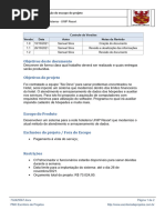 Declaração Do Escopo Do Projeto