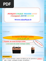 Cours 4 - Le Courant Électrique Continu