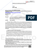 Notificación OFICIO N. 105-2024-P Subcomisión de Acusaciones Constitucionales - Watermark