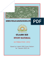 Class Xii Maths Study Material 2023-24 by KVS, Ernakulam