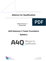 A4Q Selenium 4 Tester Foundation