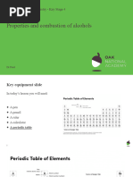 Properties and Combustion of Alcohols (GCSE Chemistry)