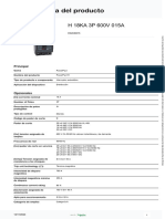 Hda36015 Interruptor 18ka 3P 600V 015a