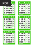 Cartones Bingo 75 Bolas (2) DDDDD