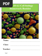 4 1 MARK SCHEME Cell Biology Homework Booklet