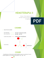 Hemoterapia Ii: Profesor: Técnico Aguirre Guillermo ISPI 9246 "Fundacion Hospital Oliveros"