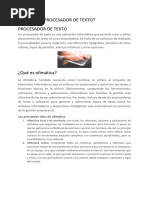 ¿Que Es Un Procesador de Texto? Procesador de Texto: Los Principales Tipos de Ofimática