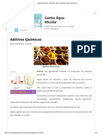 Aditivos Químicos, Alimentar, Tipos, Utilização Aditivos Químicos