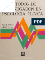 Métodos de Investigación en Psicología Clínica - Bellack y Hersen