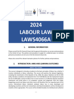 Labour Law Course Outline 2024