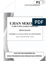 Soal Ujian Sekolah Pend - Agama Katolik Dan Budi Pekerti Kls 6 SD BERSAMA KUNCI JAWABAN