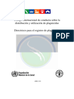 Código Internacional de Conducta Sobre La Distribución y Utilización de Plaguicidas