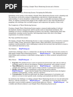 Sample Thesis Monitoring System