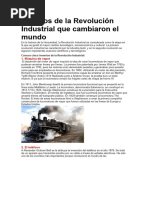 Inventos de La Revolución Industrial Que Cambiaron El Mundo