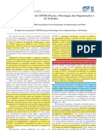 O Legado Da Pandemia Da COVID-19 para A Psicologia Das Organizações e Do Trabalho