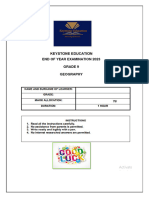 Grade 9 Geography November Controlled Test