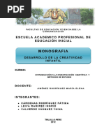 Monografia Desarrollo de La Creatividad Infantil