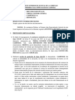 13-2018-Campsol - Contarto Paloz Indetermiando, Despido Incausado, y Devengados