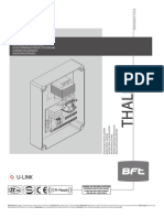 BFT THALIA P Control Board Installation Manual