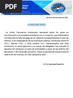 La UTA Santa Fe Anunció Un Paro de Colectivos Desde Este Jueves Por Falta de Pago A Los Choferes