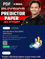 Physics Paper Predictor JEE Main 2024