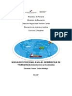 Modulo de Tecnología 8° (Introduccion Al Comercio)