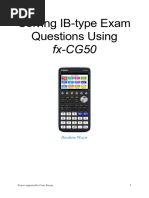 Solving IB-type Exam Questions Using Casio Fx-CG50 - Ibrahim Wazir - CASIO 2018